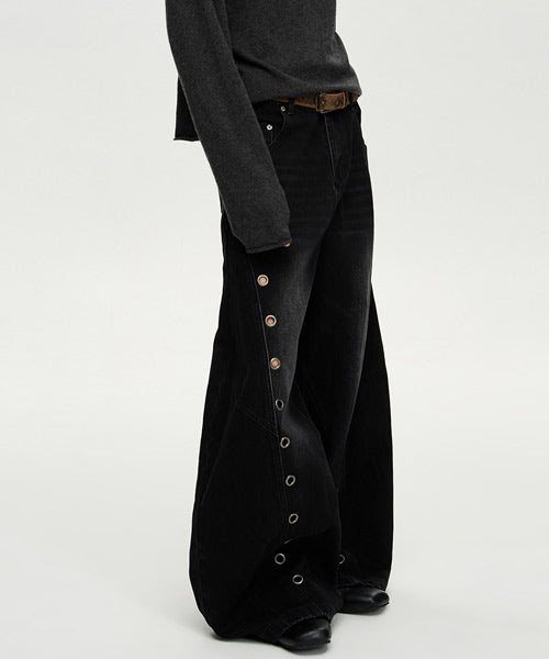 アイレットデザインカーブデニムパンツ / 15667