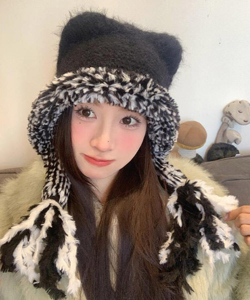 猫耳シャギーニット帽 / 15445