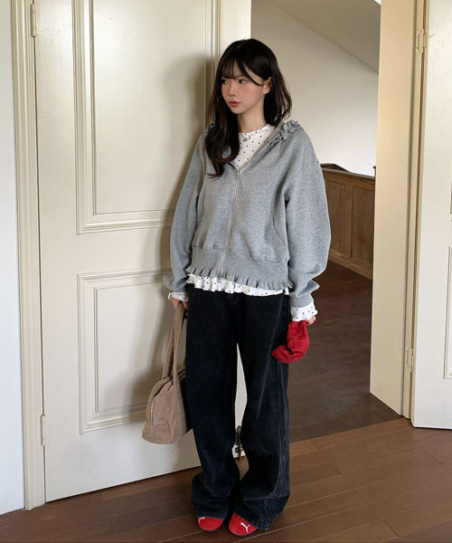 フリルジップパーカー / 15559