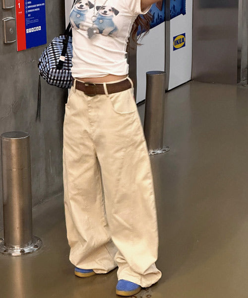 バック刺繍ロゴパンツ / 15449