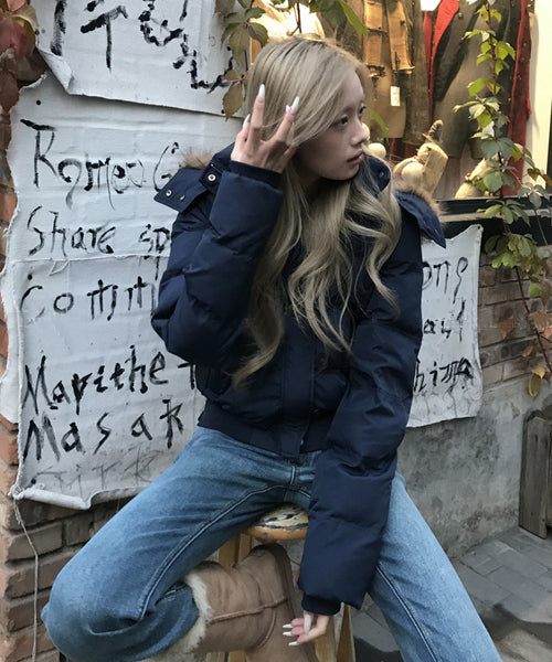 ファーフードダウンジャケット / 15339