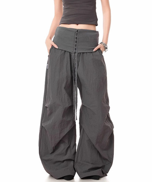 ラインストーンロゴワイドパンツ / 15719