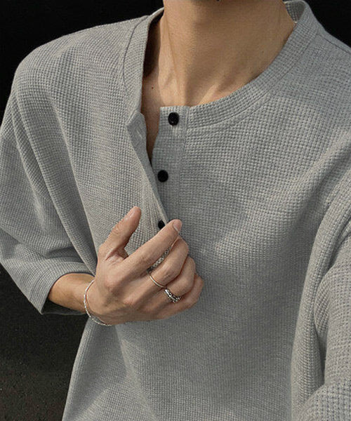 オーバーサイズヘンリーネックTシャツ / 15708