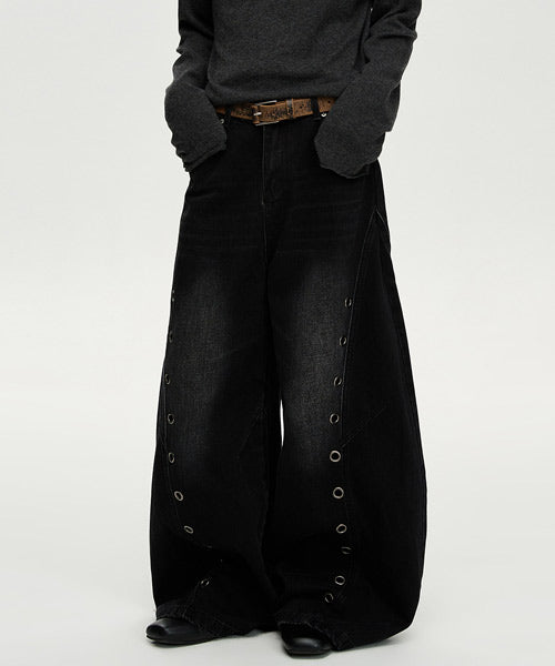 アイレットデザインカーブデニムパンツ / 15667