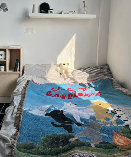 アニマル柄ラグ ブランケット / 15740