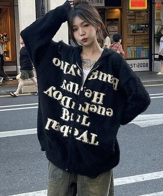 レタリングロゴニットパーカー/14233