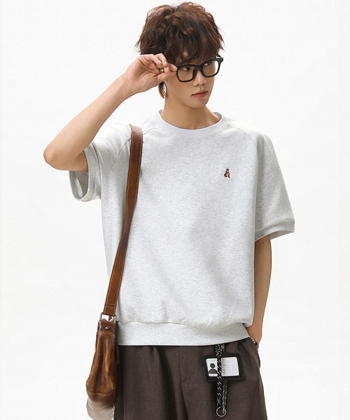 ワンポイント刺繍ラグランスリーブTシャツ / 15856