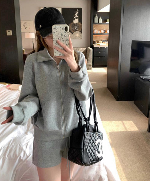 ジップアップスウェット＆ショートパンツ セットアップ / 15589