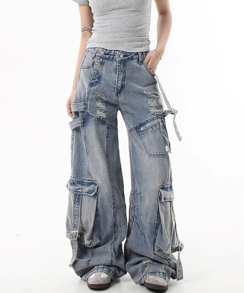 ワイドカーゴデニムパンツ / 15549