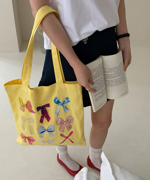 リボンプリントトートバッグ / 15748