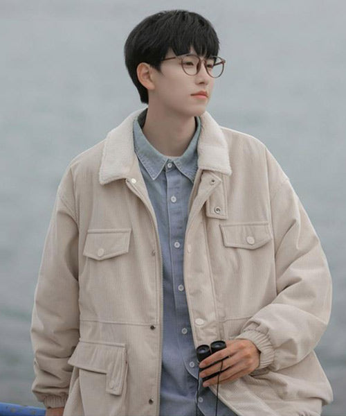 襟ボアコーデュロイブルゾン / 15409