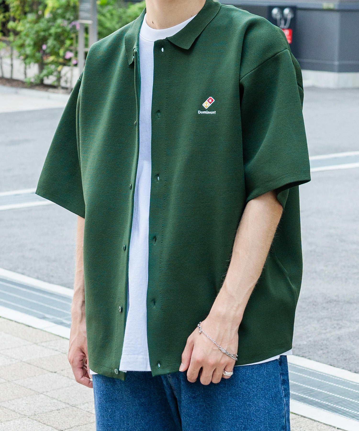 シルバー/レッド 【XLサイズ】ラコステ／ポロシャツ ワンポイント 刺繍