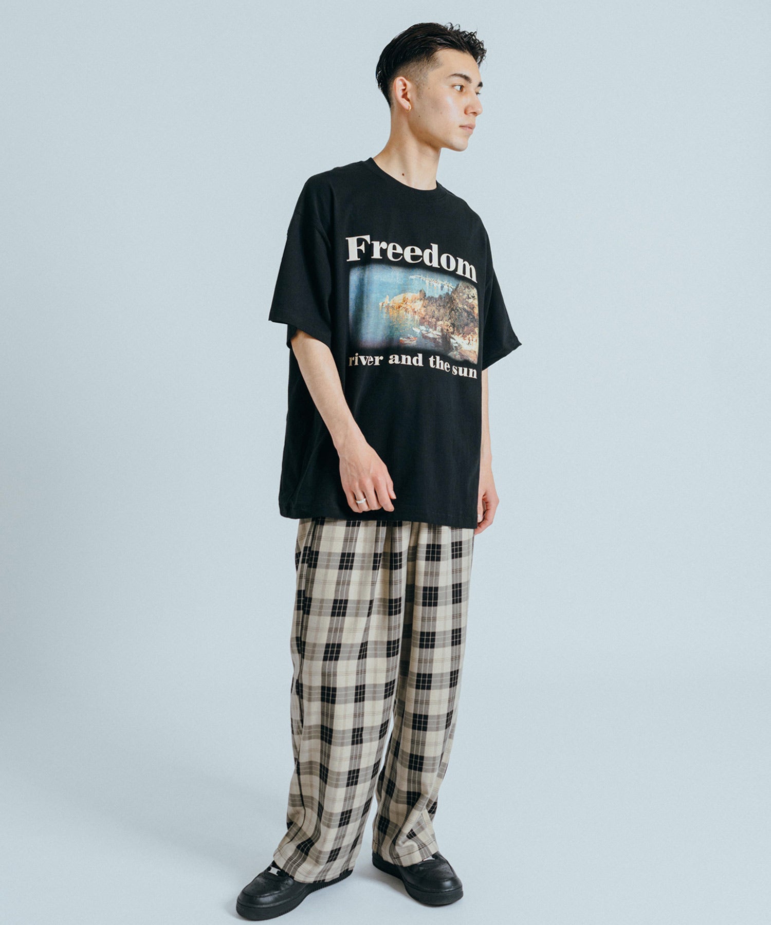 AFFA エーエフエフエー ヌードフォトプリントTシャツ ブラック